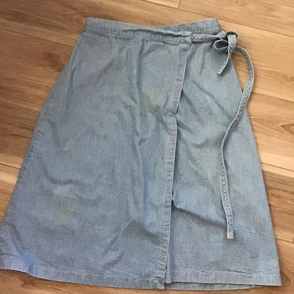Vintage Rustler Denim Wrap Skirt L Jr
